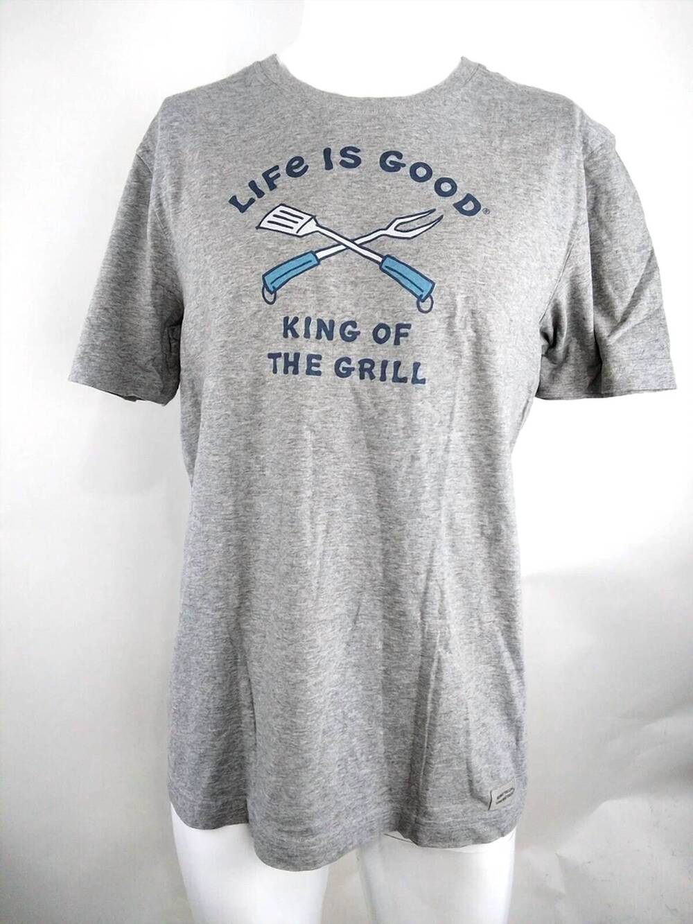 NEW LIFE IS GOOD men's crusher lite tee in heather gray
